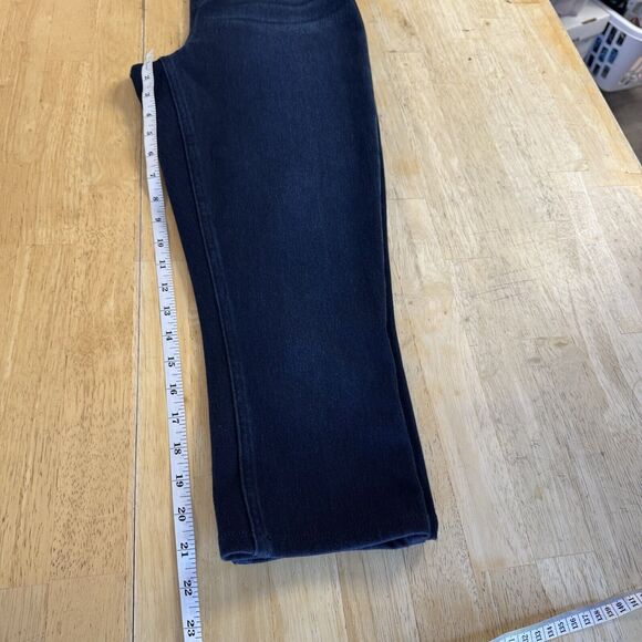 Spanx Jean-ish Capri Crop Jeggings Leggings Shaping Dark Wash 20018R Large EUC - Picture 11 of 12